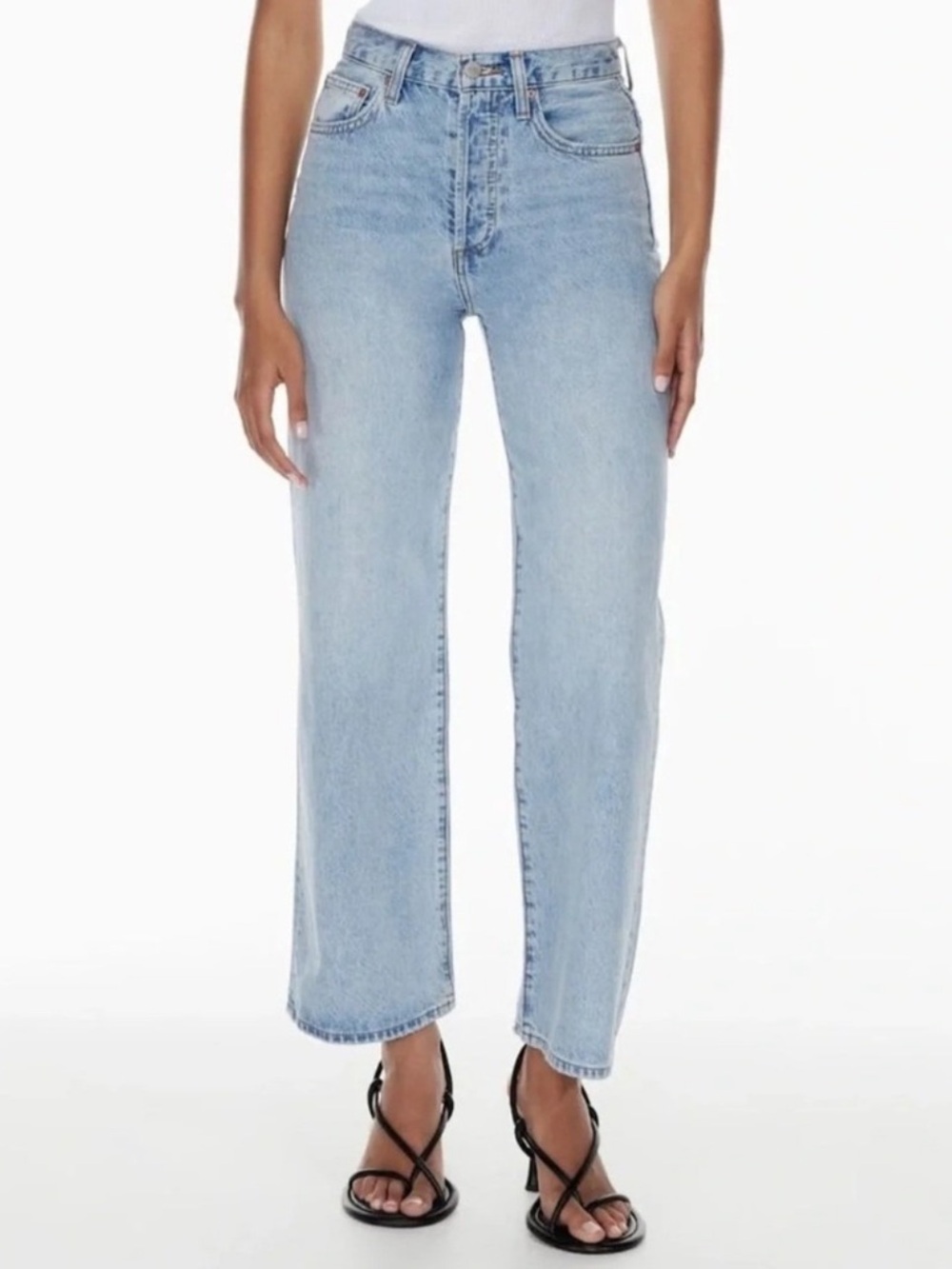 Denim Forum The Farrah High Rise Wide Leg Jeans